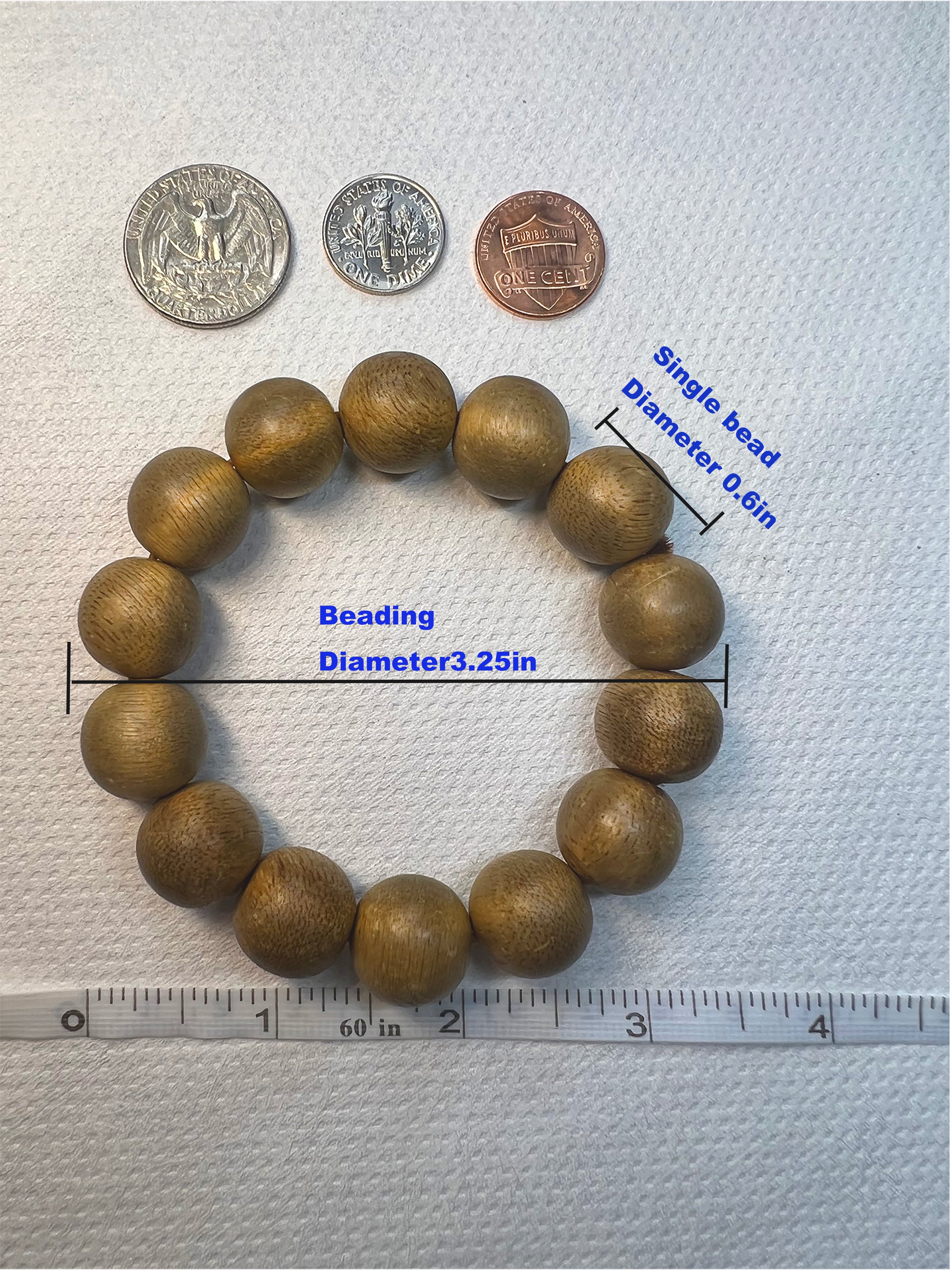 Lamagiclife Handcrafted Elegance: 14-Bead Vietnamese Sandalwood Prayer Bracelet