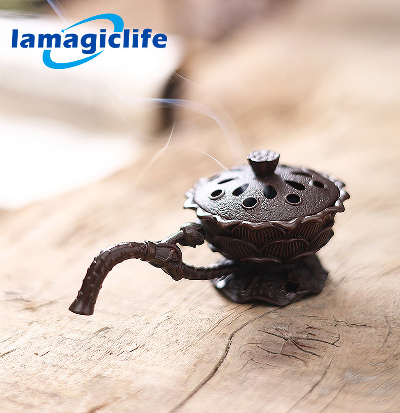 Lamagiclife Antique Bronze Hand Warmer Exquisite Aromatherapy Decor and Incense Burner