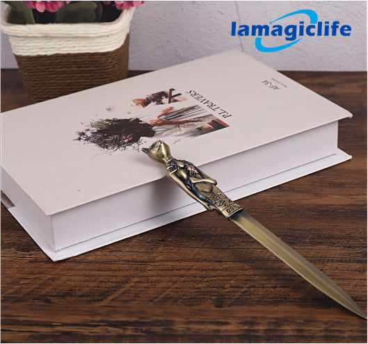 Lamagiclife Antique Zinc Alloy Letter Opener Egyptian-inspired, Multipurpose Tool Unique Metal Craft Gift