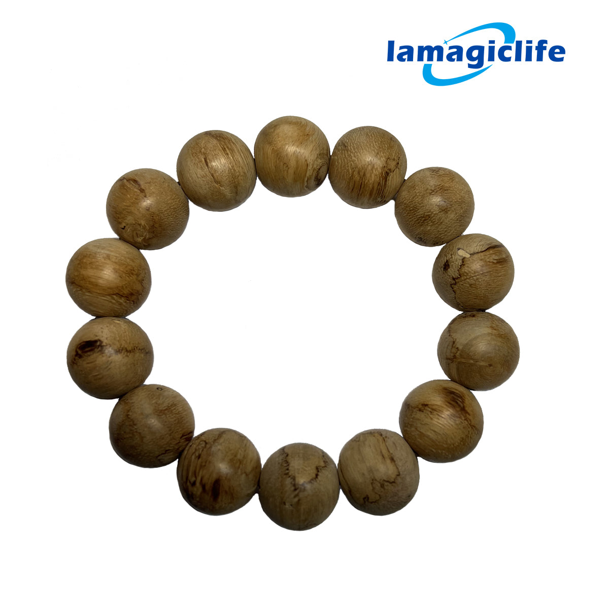 Lamagiclife Artisan Crafted 14-Bead Hainan Agarwood Prayer Bracelet