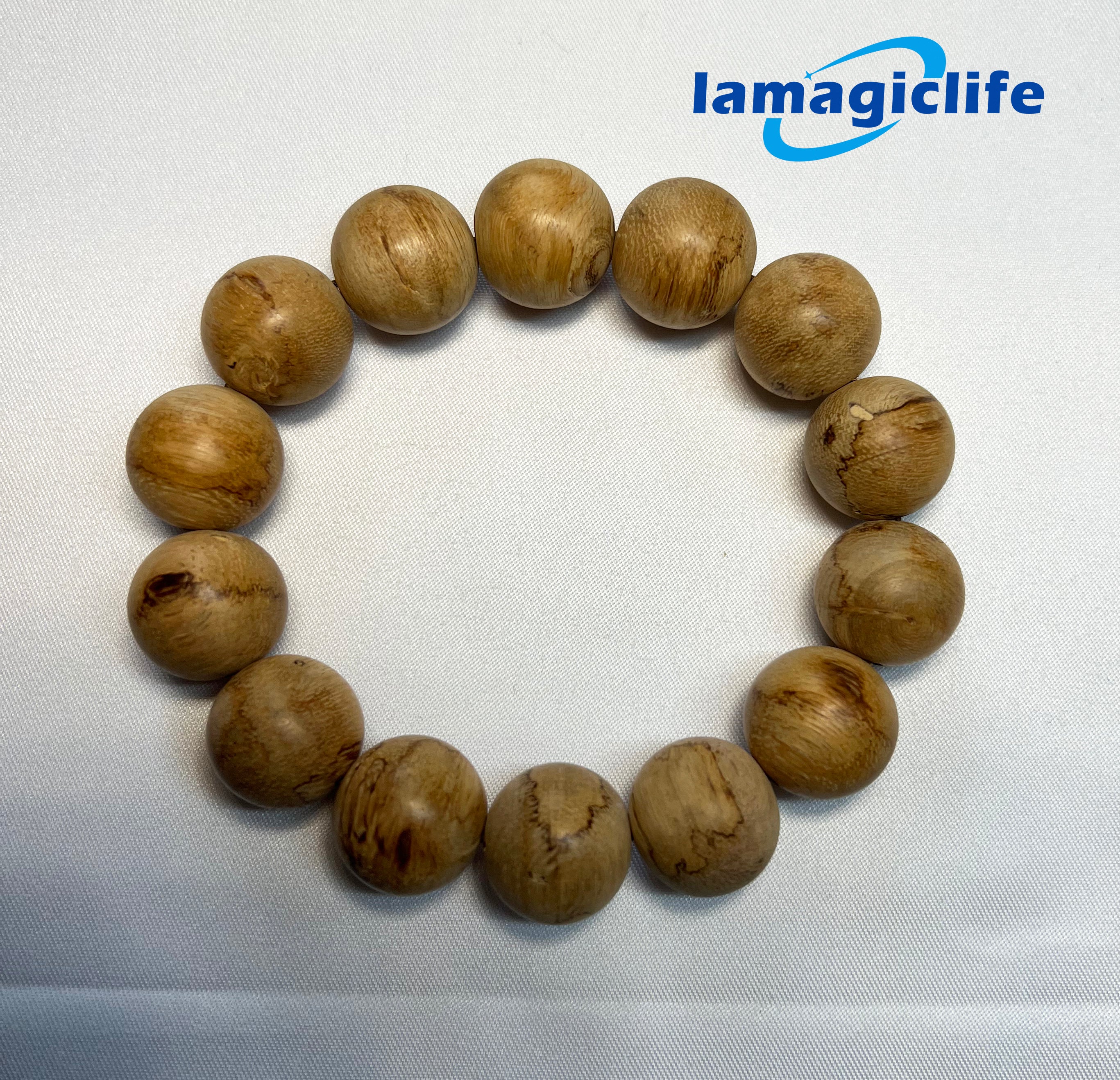Lamagiclife Artisan Crafted 14-Bead Hainan Agarwood Prayer Bracelet
