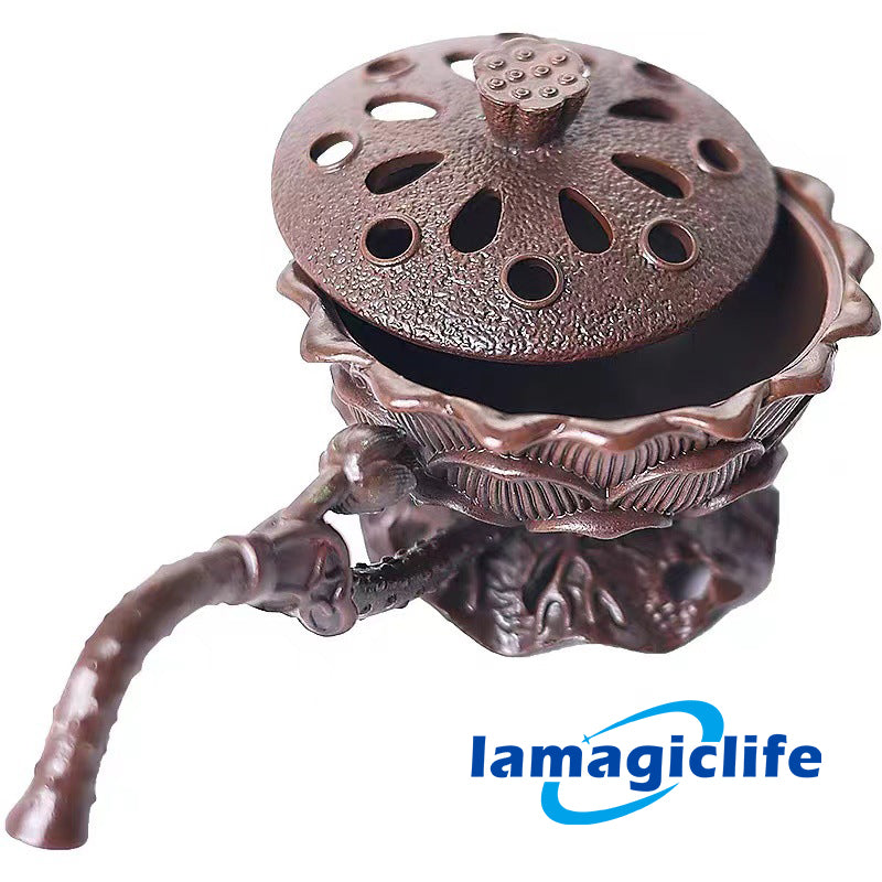 Lamagiclife Antique Bronze Hand Warmer Exquisite Aromatherapy Decor and Incense Burner