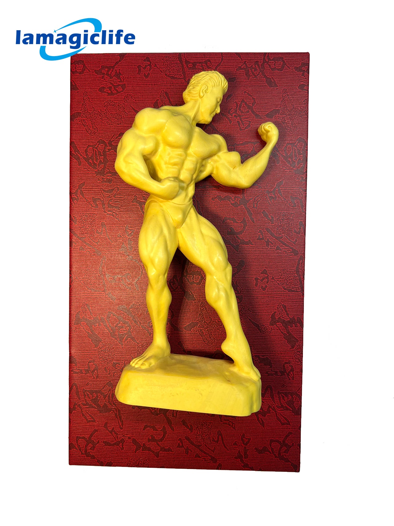 Lamagiclife Artisan Crafted Muscular Gentleman Sculpture in Pure Handcrafted Yellow Boxwood