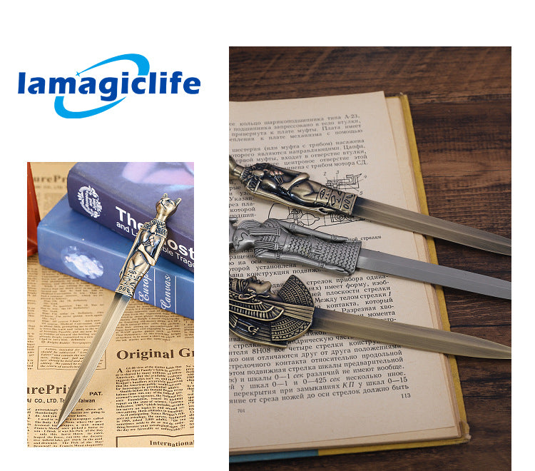 Lamagiclife Antique Zinc Alloy Letter Opener Egyptian-inspired, Multipurpose Tool  Unique Metal Craft Gift